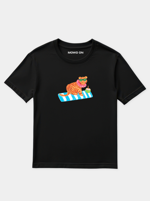 BEACH CLUB BLACK BABY TEE