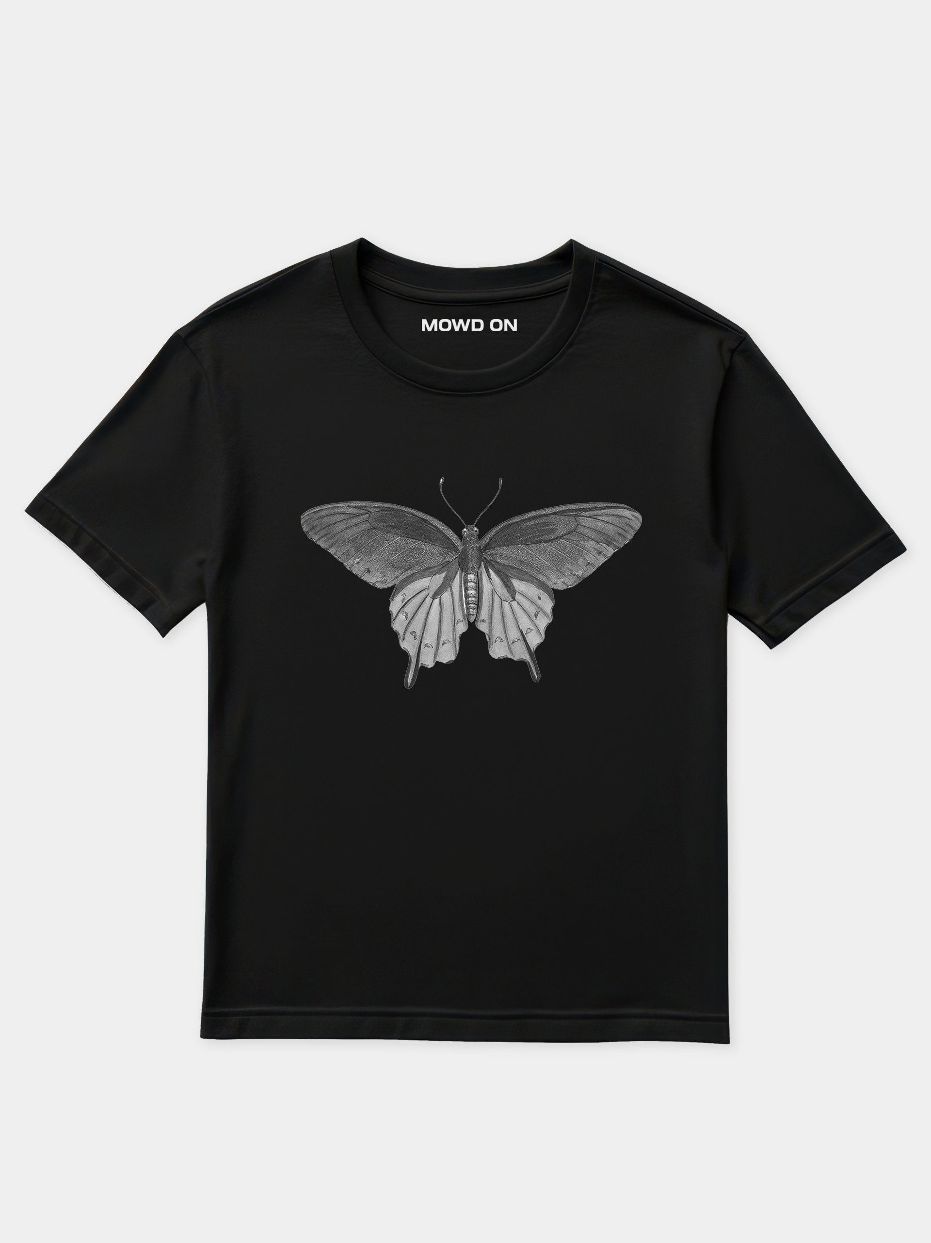 BUTTERFLY EFFECT BLACK BABY TEE
