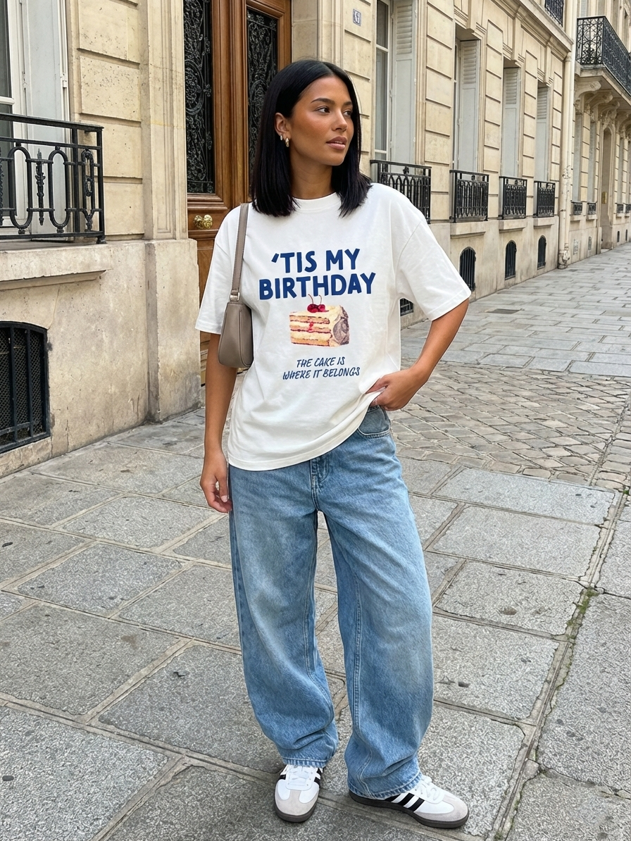'TIS MY BIRTHDAY OVERSIZED TEE