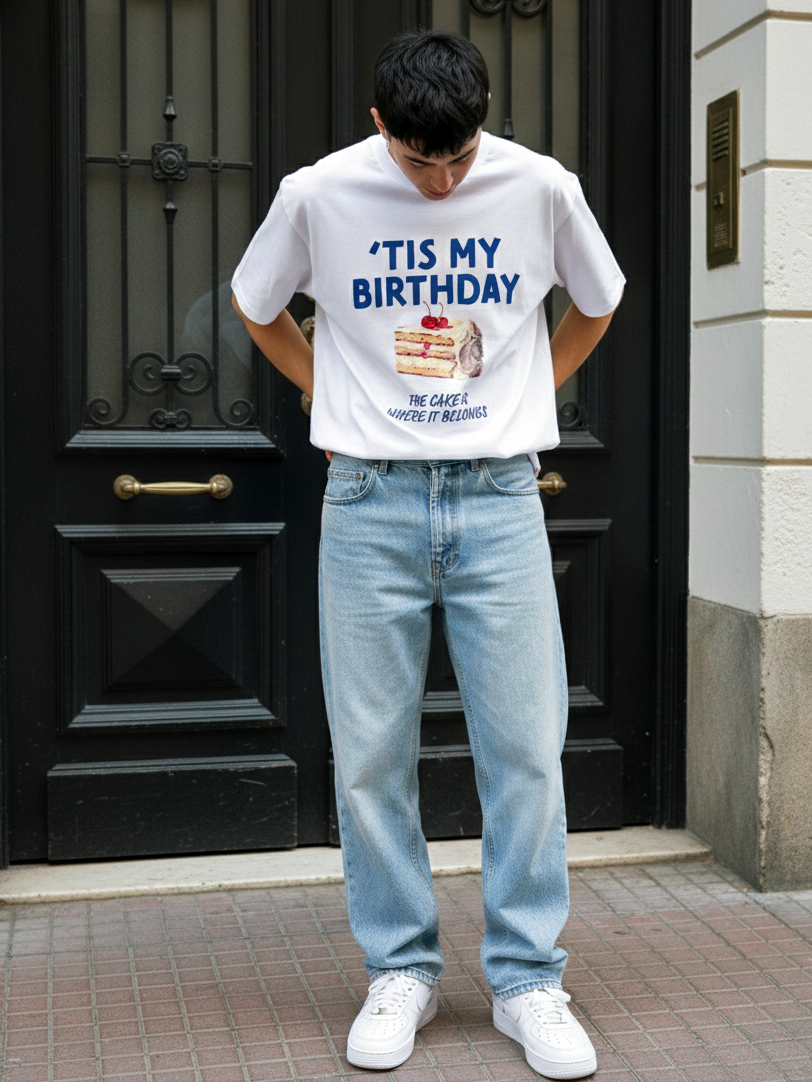 'TIS MY BIRTHDAY OVERSIZED TEE