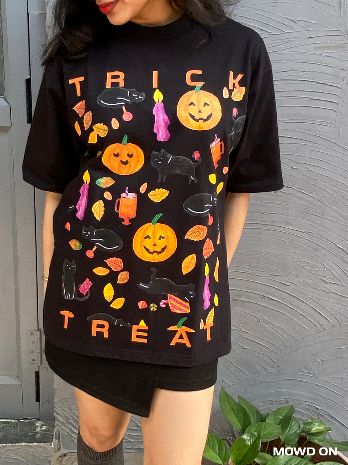 HALLOWEEN OVERSIZED TEE PURPLE