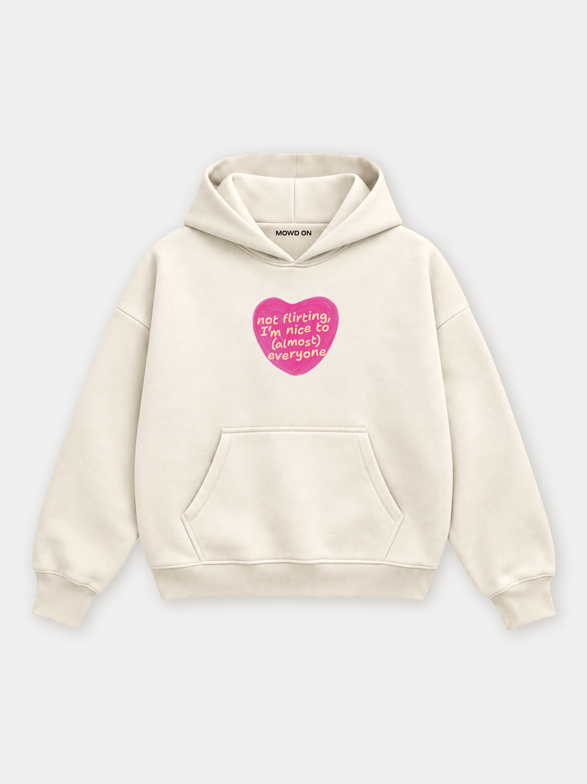 NOT FLIRTING BOXY HOODIE