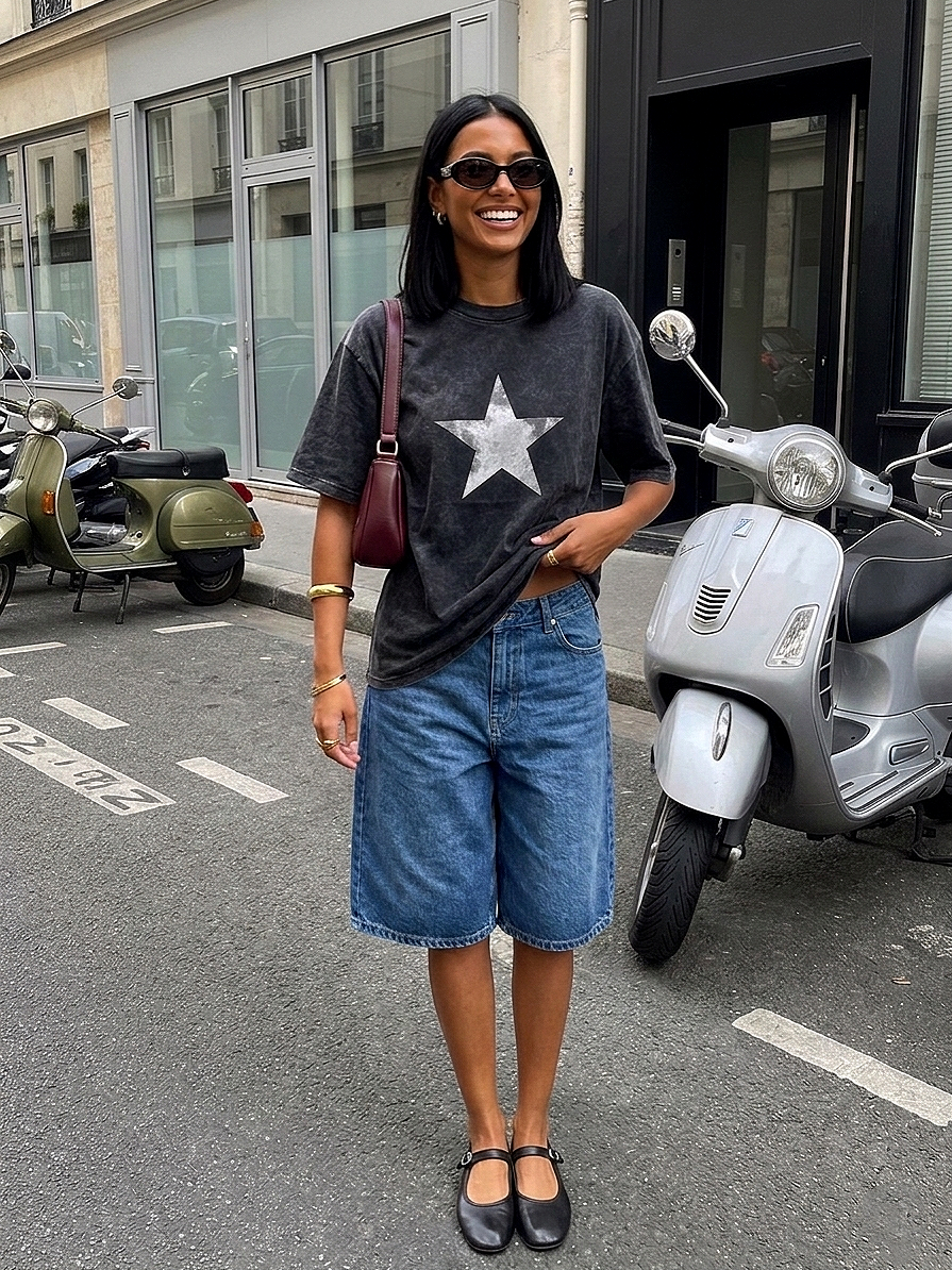 STAR WASHED OVERSIZED TEE